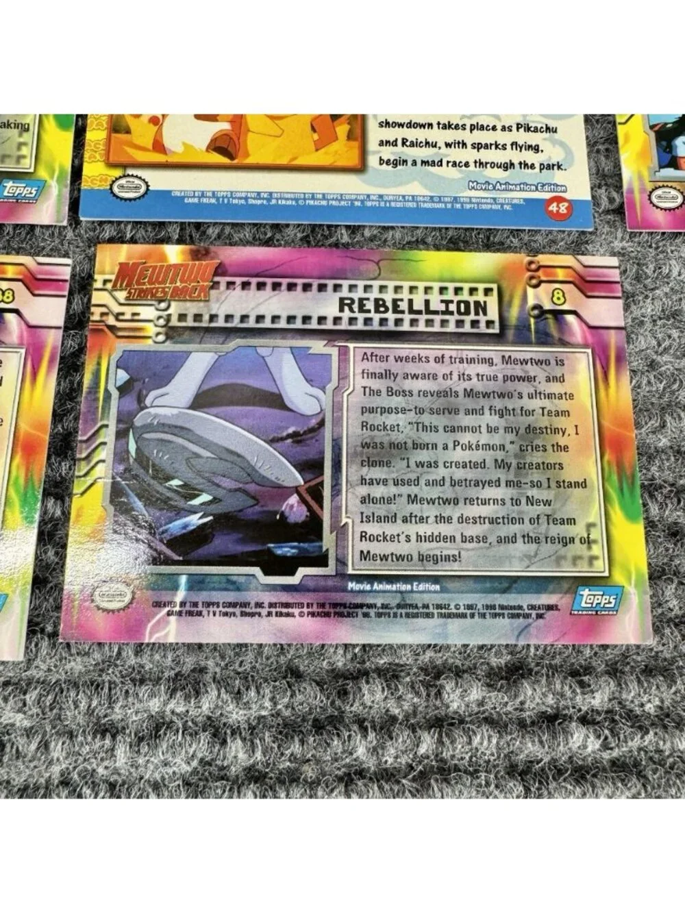 Vintage Topps Pokemon Pikachus Vacation Movie TV Animation Edition Lot Of 18 90s